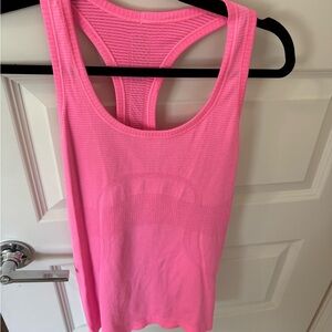 Lululemon Athletica Pink Ribbed Sleeveless Tank Top